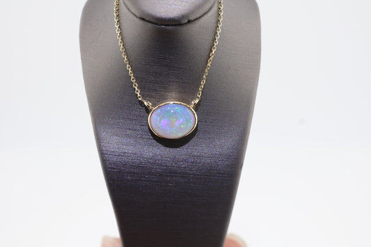 Crystal Opal Station Necklace
