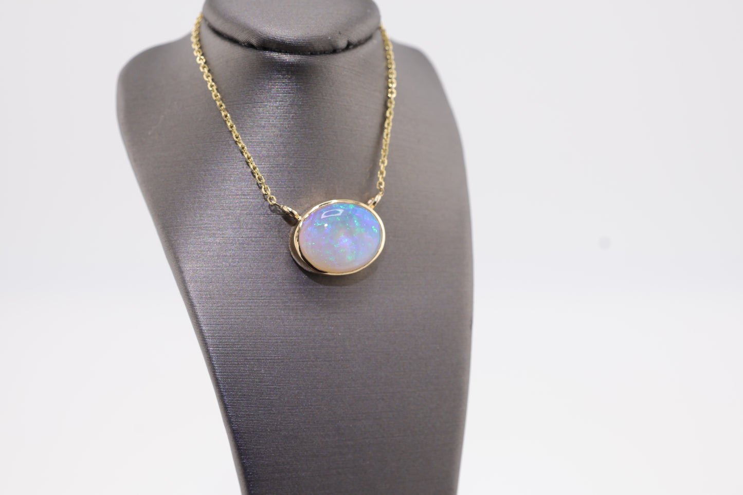 Crystal Opal Station Necklace